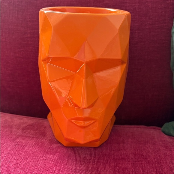 Vondom Geometric Orange Face Planter - Picture 1 of 8
